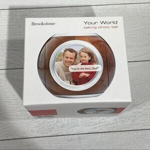 Brookstone Your World Talking Photo Ball Picture Frame New In Box